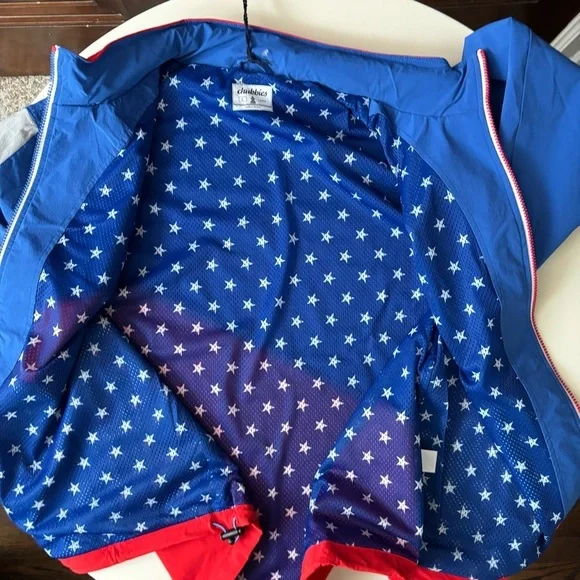 Chubbies Men’s The All Star Track Jacket Size Large New Mesh Lining Hooded